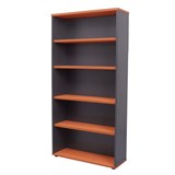 Rapid Worker Bookcase 900Wx315Dx1800H Includes 4 Shelves Cherry and Ironstone