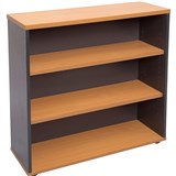 Rapid Worker Bookcase 900Wx315Dx900H Includes 2 Shelves Beech and Ironstone