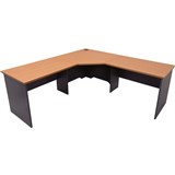 1800X1800X750 CORNER WORK STATION BEECH  IRONSTONE CCW1875BI