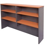 FURNX DESK HUTCH 1500X1070X315 CHERRY AND IRONSTONE