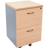 CMP2FBI MOBILE PEDESTAL 2 DRAWER BEECH IRONSTONE
