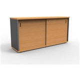 RAPID WORKER CREDENZA SLIDING DOORS 1500X730X450 BEECH AND IRONSTONE