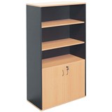 RAPID WORKER HALF DOOR WALL UNIT 1800MM X 900MM X 450MM BEECH AND IRONSTONE CSC2HD BI