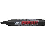UNI PROCKEY PERMANENT MARKER CHISEL TIP BLACK BOX OF 12
