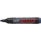 UNI PROCKEY PERMANENT MARKER CHISEL TIP BLUE BOX OF 12