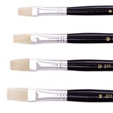 JASART HOG BRISTLE SERIES 577 FLAT BRUSH SIZE 8 PACK OF 12