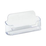 DEFLECTO BUSINESS CARD HOLDER HORIZONTAL CLEAR