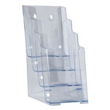 DEFLECTO BROCHURE HOLDER 77701 DL 4 TIER FREE STANDING  WALL MOUNTABLE