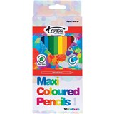 TEXTA MAXI TRIANGULAR PENCILS ASSORTED PACK OF 10