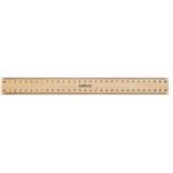 POLISHED METAL EDGE WOODEN RULER 30cm Ruler