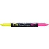 PENTEL TWIN TIP HIGHLIGHTER SLW8 YELLOW PINK