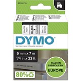 DYMO 6MM BLACK CLEAR 43610 TAPE