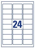 LABELS LASERINKJET 24 PER PAGE 64X339MM BOX 100 SHEET 511524  320 025 400