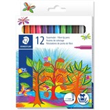 STAEDTLER FIBRE TIPPED MARKER NORBIS CLUB ASSORTED PK12