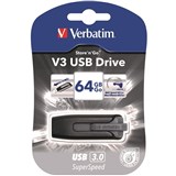 VERBATIM STORE N GO VERSION 3 V3 FLASH  USB DRIVE 64GB GREY