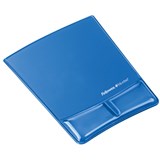 FELLOWES WRIST SUPPORT  MOUSE PAD GEL CLEAR BLUE