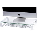ESSELTE GLASS MONITOR STAND 60CM WHITE LEGS