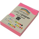 RAINBOW 80GSM  A4 OFFICE PAPER FLUORO PINK REAM