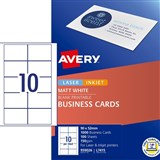 L7415100 BUSINESS CARDS 100 SHEETS AVERY