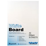 A3 COLOURFUL CARDBOARD WHITE BOARD 250GSM 4 SHEET PK50