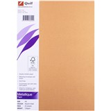 QUILL A4 METALLIQUE PAPER 120gsm Autumn Gold PK25