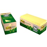 POSTIT 654R24CPCY NOTES CABINET PACK 100 RECYCL 76X76 YELLOW PK24 GREENER 654