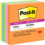 POSTIT SUPER STICKY NOTES 6545SSUC  645SSAU 76X76MM PK5
