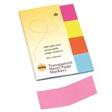 NOTES MARBIG PAGE MARKERS 20 X 50MM TRANSLUCENT NEON 40 SHEET PADS PACK OF 4