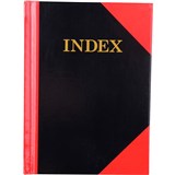 RED AND BLACK NOTEBOOK GLOSS COVER A6 100 LEAF INDEXED CUMBERLAND