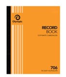 OLYMPIC CARBONLESS RECORD BOOK 706 DUPLICATE 250X200MM 140859