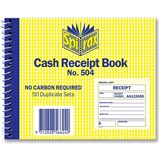 SPIRAX 504 CASH RECEIPT BOOK 127x100mm Side Bound