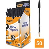 BIC CRISTAL MEDIUM 50s BLACK PENS BX50