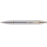 PARKER IM BALLPOINT  PEN BRUSHED GT STAINLESS STEEL