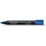 STAEDTLER 352 DRYSAFE 2MM PERMANENT MARKERS BLUE LUMO BULLET