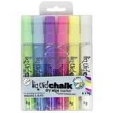TEXTA LIQUID CHALK MARKERS DRY WIPE ASORTED 45MM BULLET NIB WALLET OF 6