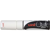 UNI CHALK MARKER 8MM CHISEL TIP WHITE