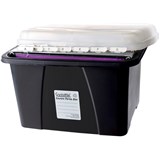CRYSTALFILE ENVIRO PORTA BOX WITH FILES 490LX400WX285H BLACK