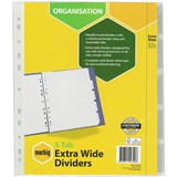 A4 DIVIDERS 5TAB MANILLA WHITE EXTRA WIDE INSERTABLE SET