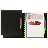 A4 KWIKZIP DISPLAY BOOK WITH DIVIDERS 20 POCKET BLACK
