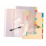 A4 DIVIDERS 10TAB PP COLOURED POCKETS DIVIDERS A4 10TAB PP COLOUR SET