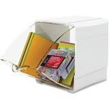 DEFLECTO INTERLOCKING TILT BIN White