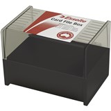 SWS SYSTEM CARD FILE BOXES 400 Cap 102x152mm 4x6 Black