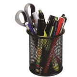 ESSELTE METAL MESH PENCIL CUP BLACK DELI 9172