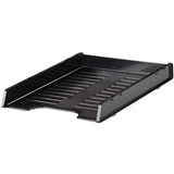 ITALPLAST DOCUMENT TRAY A4 MULTIFIT RECYCLED BLACK SLIMLINE SINGLE TRAY