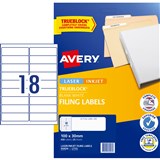 AVERY MEDIA LASER LABELS L7172 RING BINDER UNI