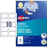 AVERY L7427 BADGE LABEL Fabric Name Badge 10up 88x52mm Pack of 15