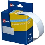AVERY DISPENSER LABELS Rectangles DMR2438W 24x38mm White PK380