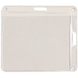 ID CARD HOLDER  POUCH 2 WAY LANDSCAPE OR PORTRAIT ID SECURITY 105x90mm PK10