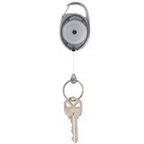 SNAP LOCK RETRACTABLE KEYHOLDER CHARCOAL ID SECURITY