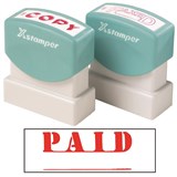 XSTAMP CXB PAID WITH BLANK LINE SPACE RED 1357V 1221